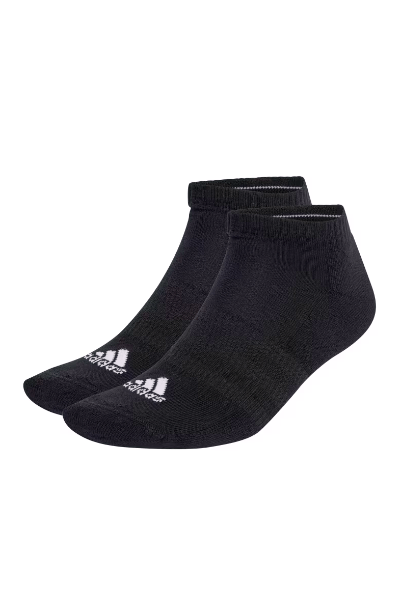 Meias Adidas Amortecidas Cano Baixo 3 Pares Preto - NewSkull