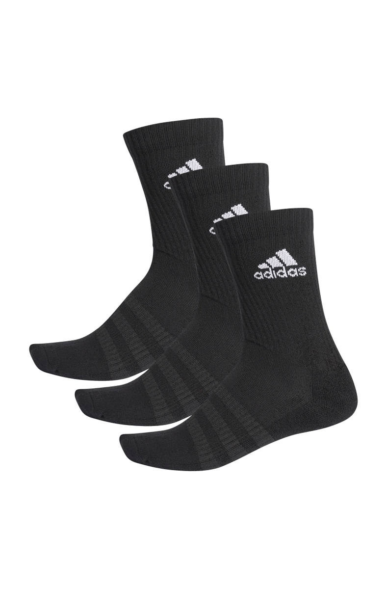 Meias Adidas Cushioned Crew 3 Pares (unissex) Preto/Branco - NewSkull