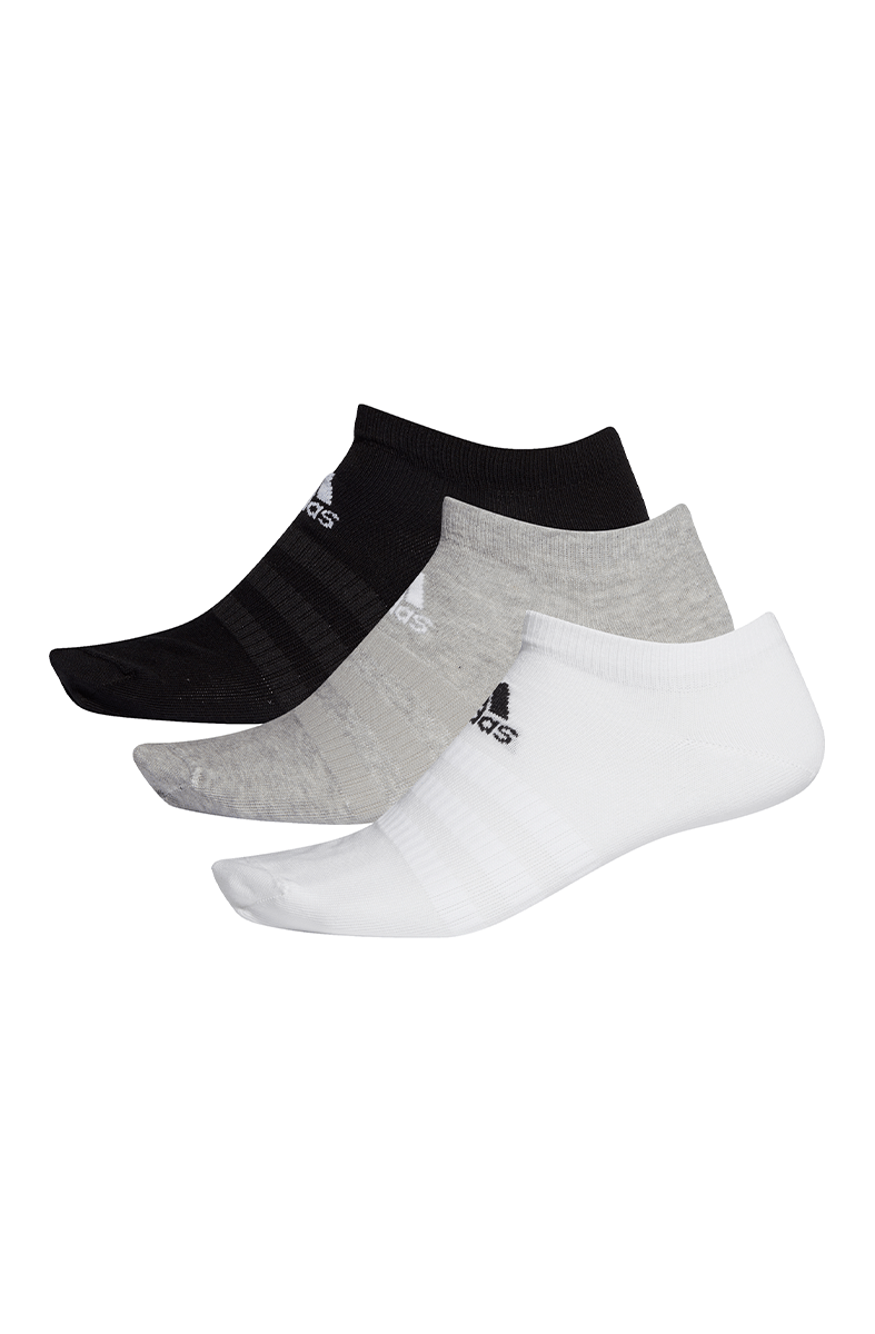 Meias Adidas Low - Cut 3 Pares Unissex Preta/Branca/Cinza - NewSkull