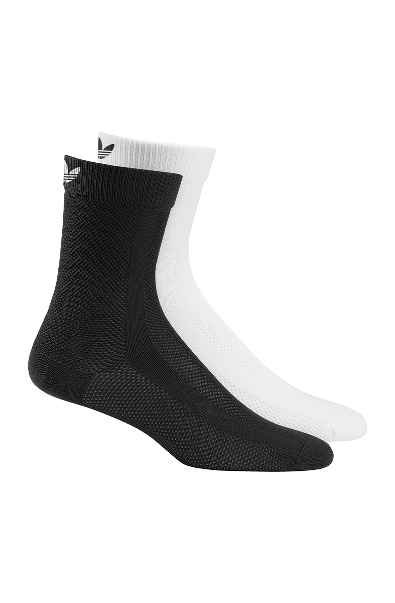 Meias Adidas Structured SCK 2 Pares Feminina Preta/Branca - NewSkull