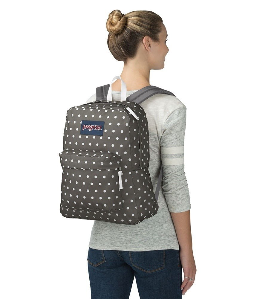 Mochila Jansport SuperBreak Dots Cinza - NewSkull