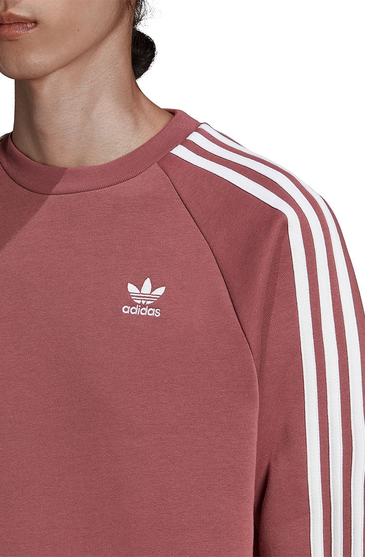 Moletom Adidas 3 Stripes Crewneck Careca Bordo/Branco - NewSkull