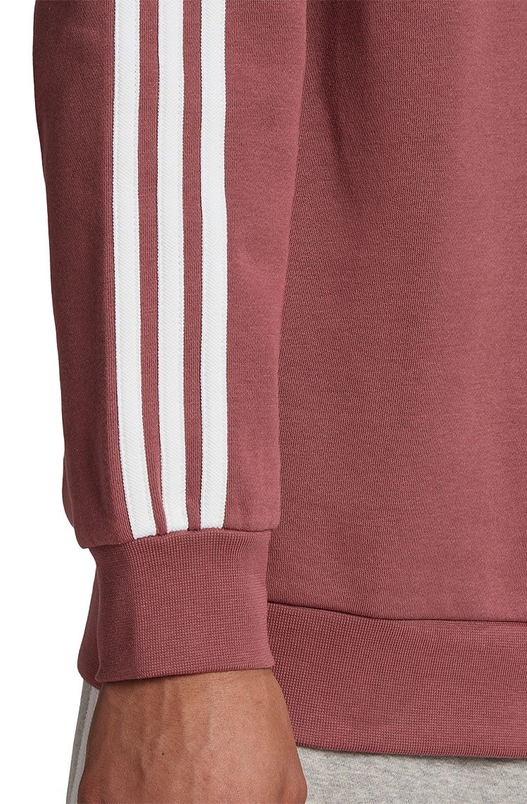 Moletom Adidas 3 Stripes Crewneck Careca Bordo/Branco - NewSkull