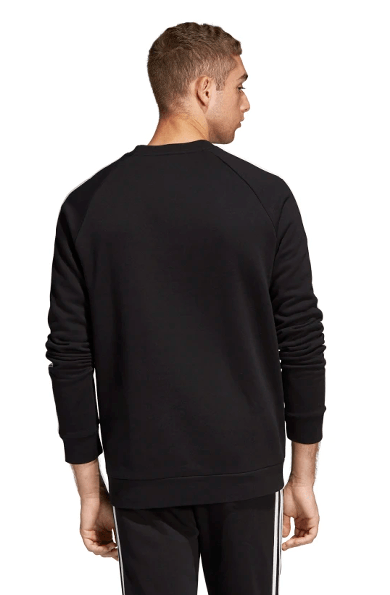 MOLETOM ADIDAS 3 - STRIPES CREWNECK CARECA PRETO - NewSkull