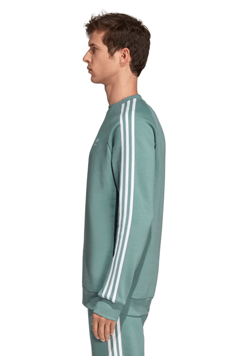 MOLETOM ADIDAS 3 STRIPES CREWNECK CARECA VERDE - NewSkull