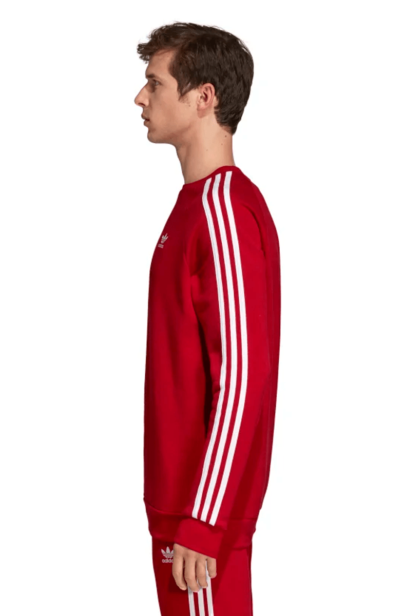 MOLETOM ADIDAS 3 STRIPES CREWNECK CARECA VERMELHO - NewSkull