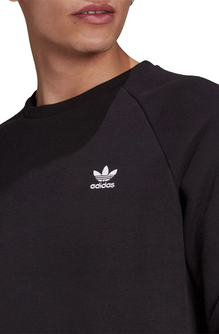Moletom Adidas Adicolor Essentials Trefoil Crewneck Preto/Branco - NewSkull