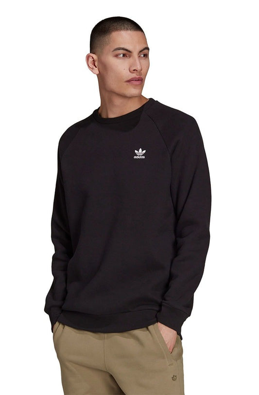 Moletom Adidas Adicolor Essentials Trefoil Crewneck Preto/Branco - NewSkull