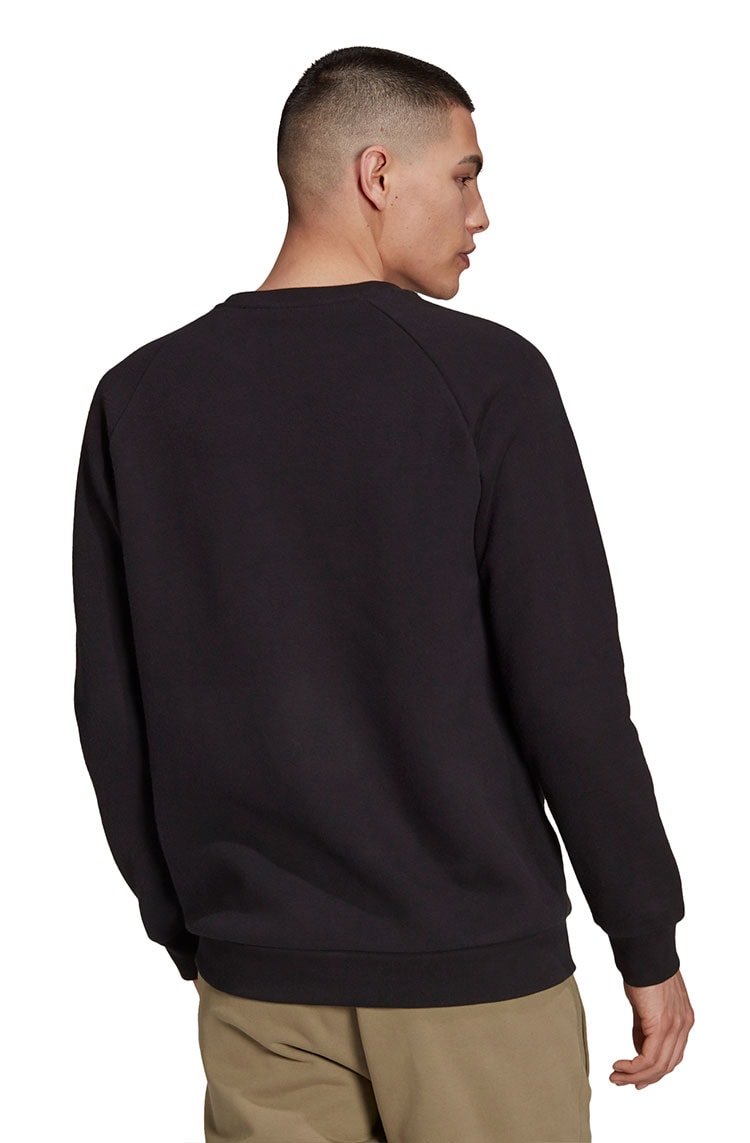 Moletom Adidas Adicolor Essentials Trefoil Crewneck Preto/Branco - NewSkull