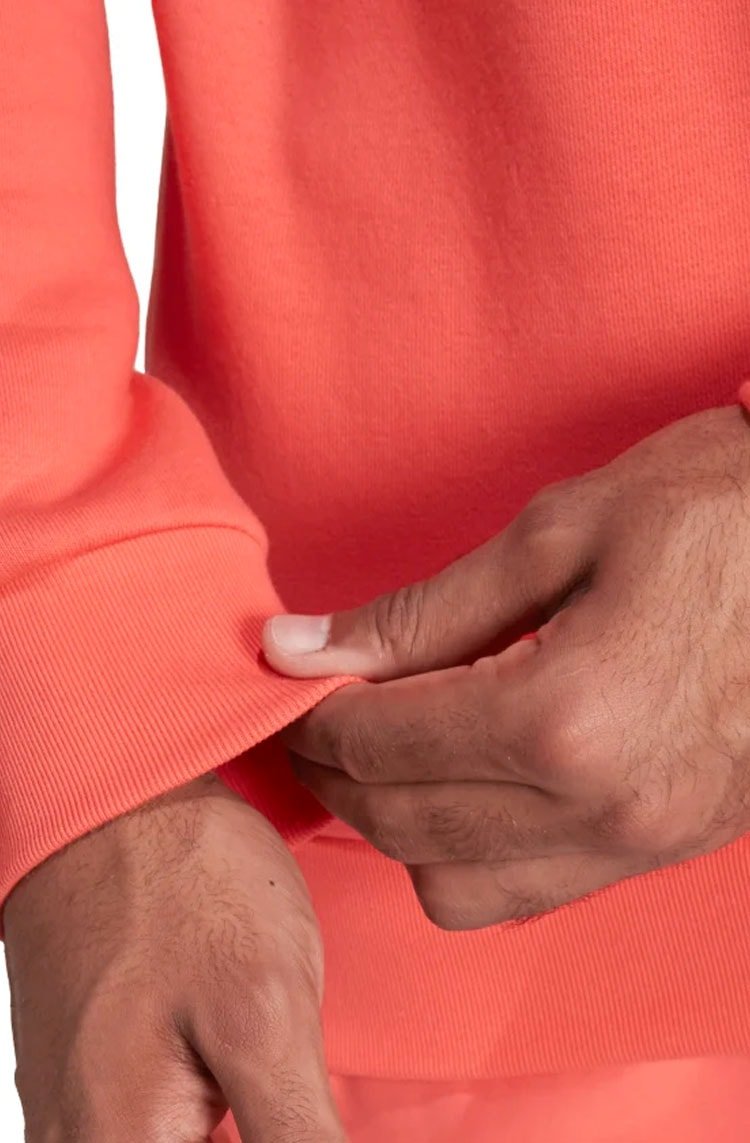 Moletom Adidas Adicolor Essentials Trefoil Crewneck Salmão/Branco - NewSkull