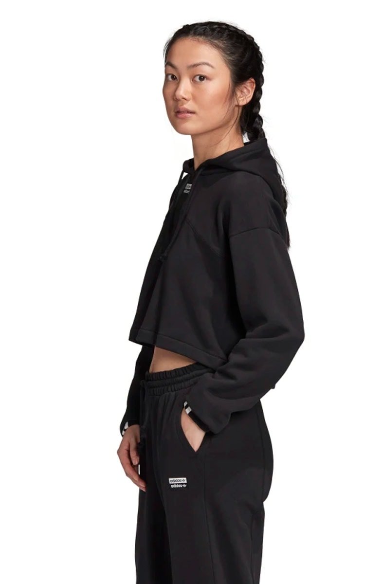 Moletom ADIDAS Capuz Cropped R.Y.V. Feminino Preto - NewSkull