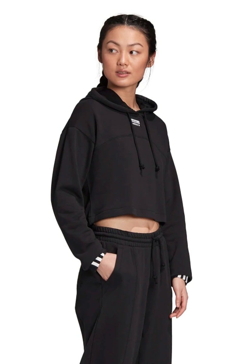 Moletom ADIDAS Capuz Cropped R.Y.V. Feminino Preto - NewSkull