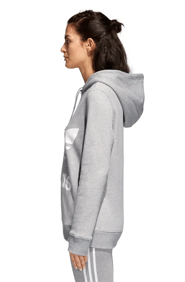 MOLETOM ADIDAS CAPUZ TREFOIL FEMININO CINZA - NewSkull