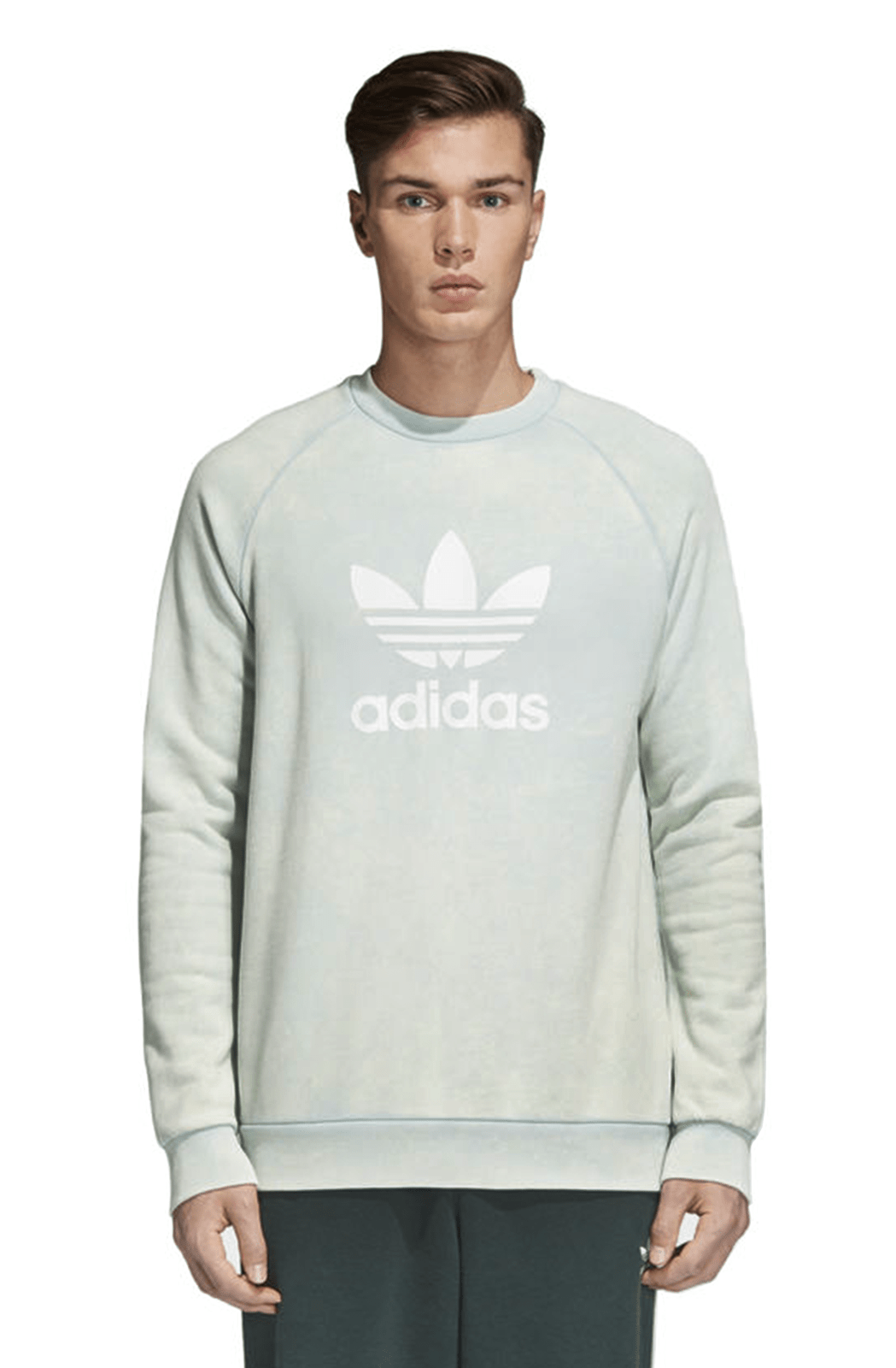 Moletom Adidas Careca Warm - Up Crew Trefoil Verde - NewSkull