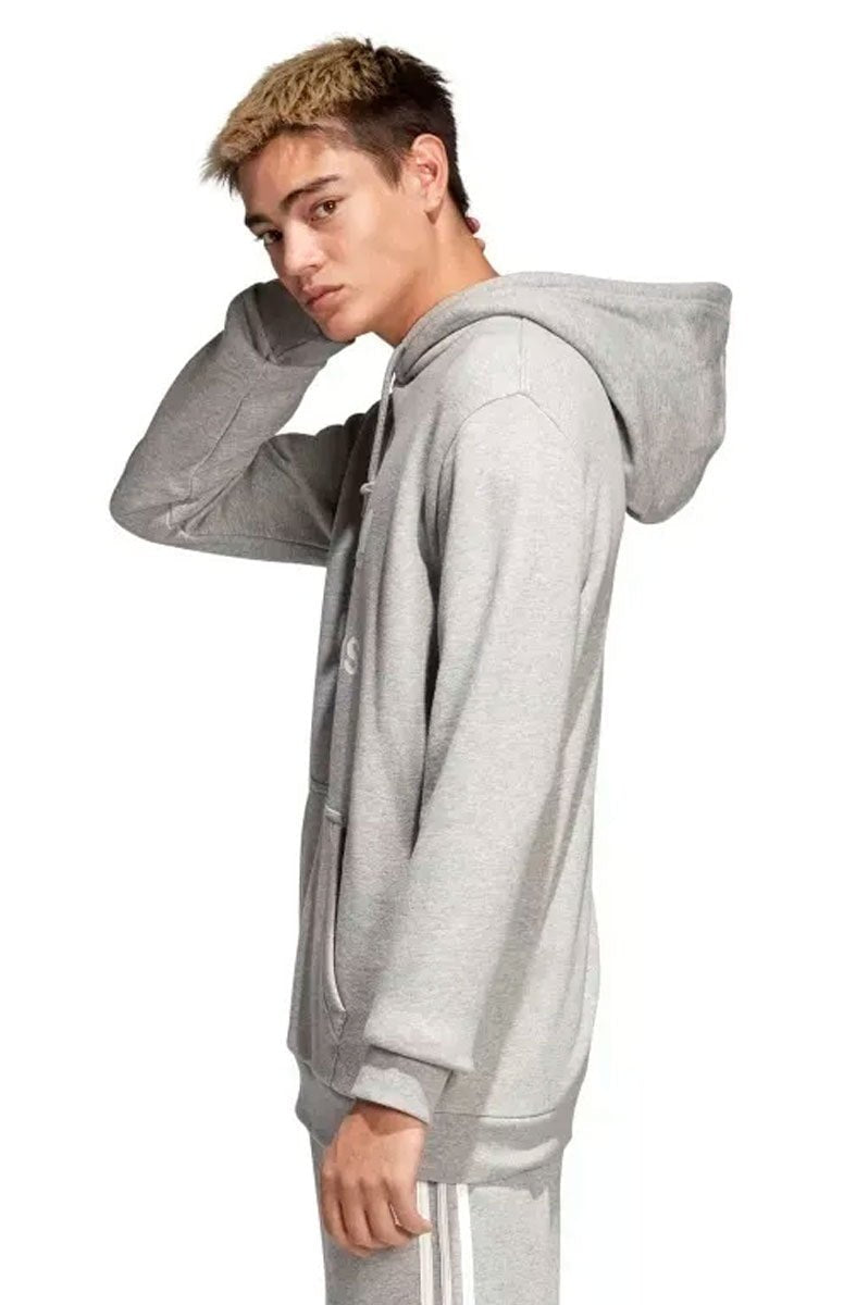 Moletom Adidas Trefoil Capuz Cinza - NewSkull
