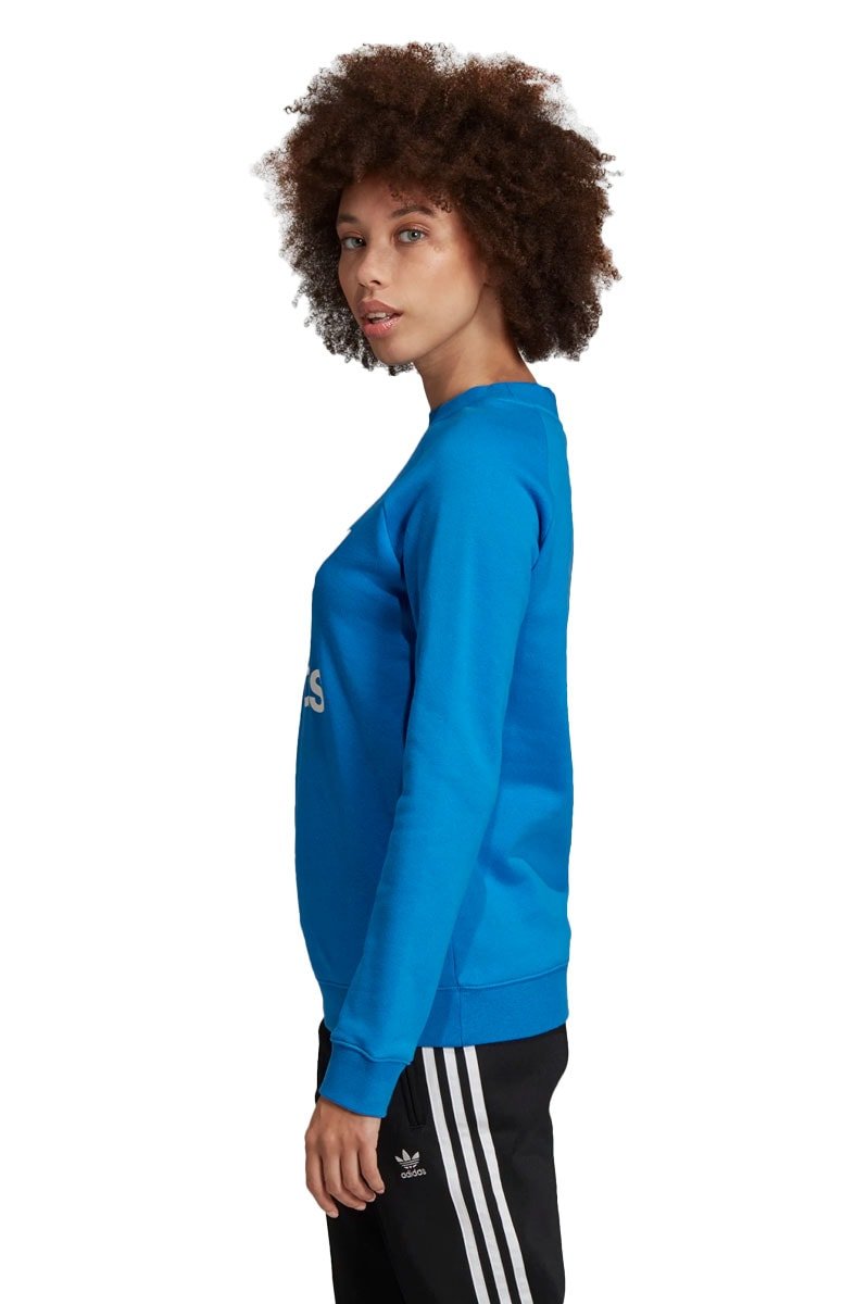 Moletom Adidas Trefoil Careca Femininio Azul - NewSkull