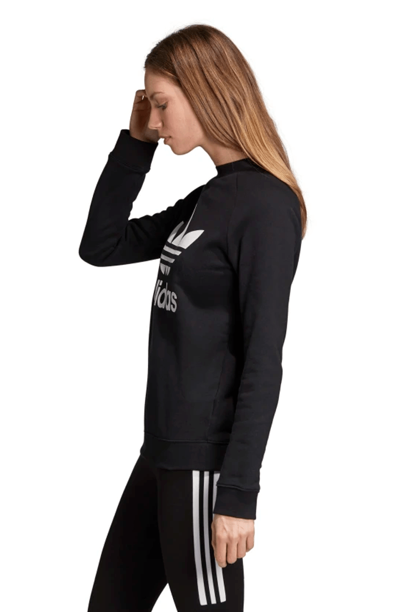 MOLETOM ADIDAS TREFOIL CARECA FEMININO PRETO - NewSkull