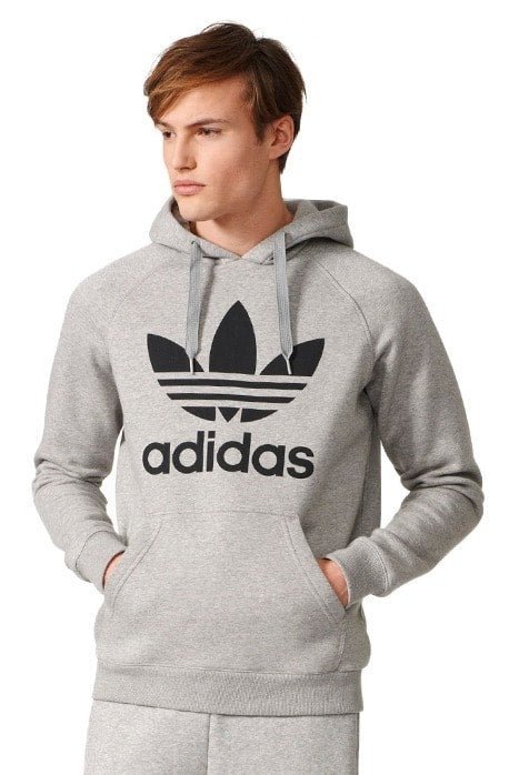 Moletom Adidas Trefoil Cinza - NewSkull