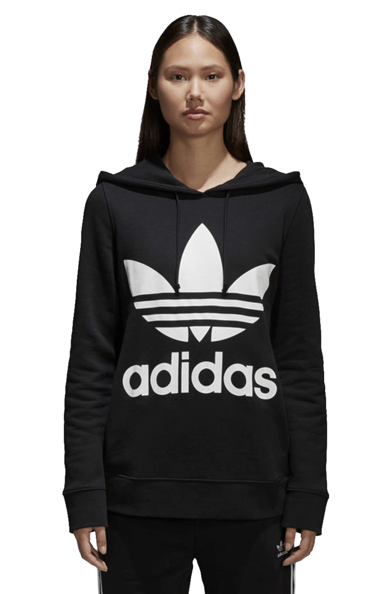 Moletom Adidas Trefoil Hoodie Feminino Preto/Branco - NewSkull