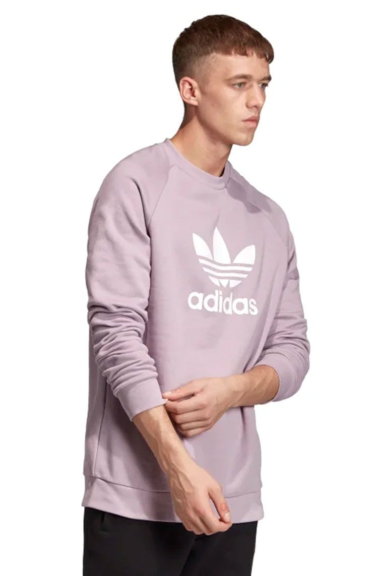 Moletom Adidas Trefoil warm - up Crew Careca Roxo - NewSkull