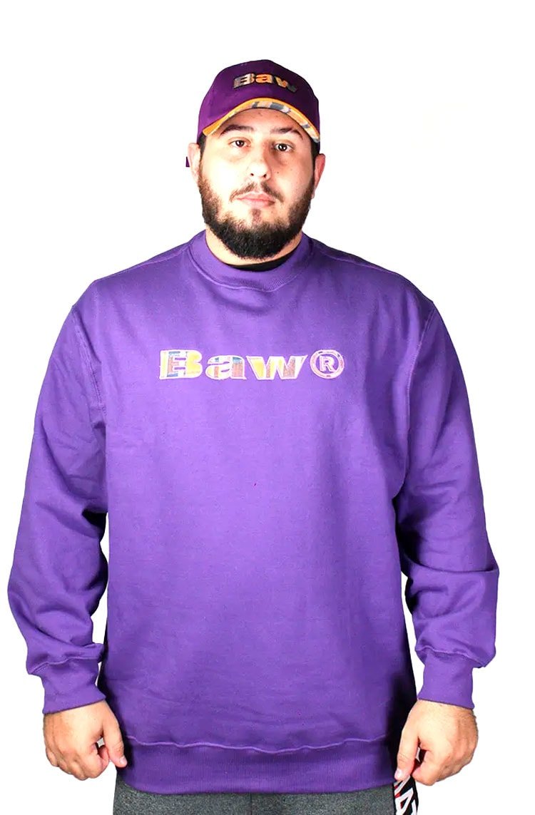 Moletom Baw Snip Plaid Roxo - NewSkull