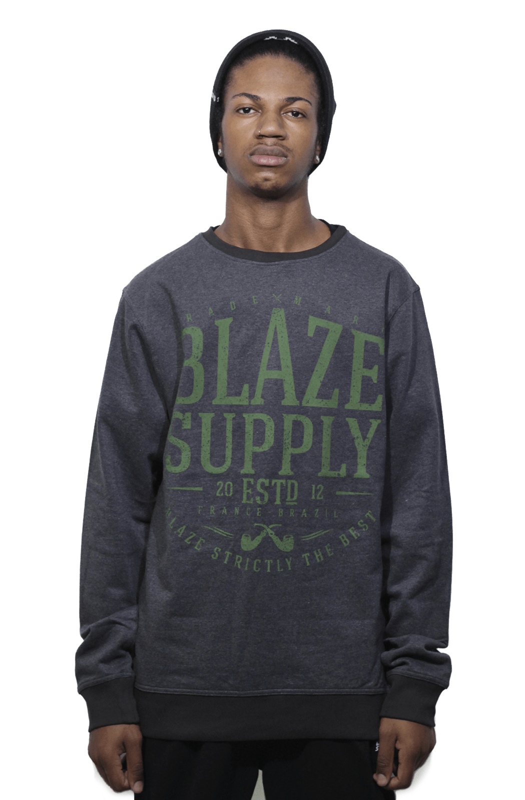 Moletom Blaze Careca Blazes Cinza - NewSkull