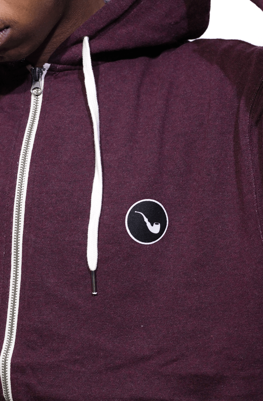 Moletom Blaze Zipper Patch Bordo - NewSkull
