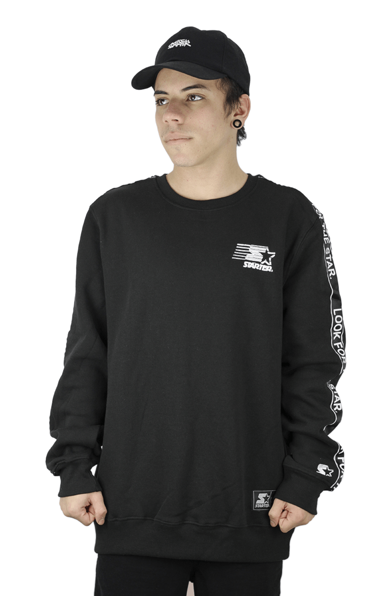 Moletom Careca Starter Banda Preto - NewSkull
