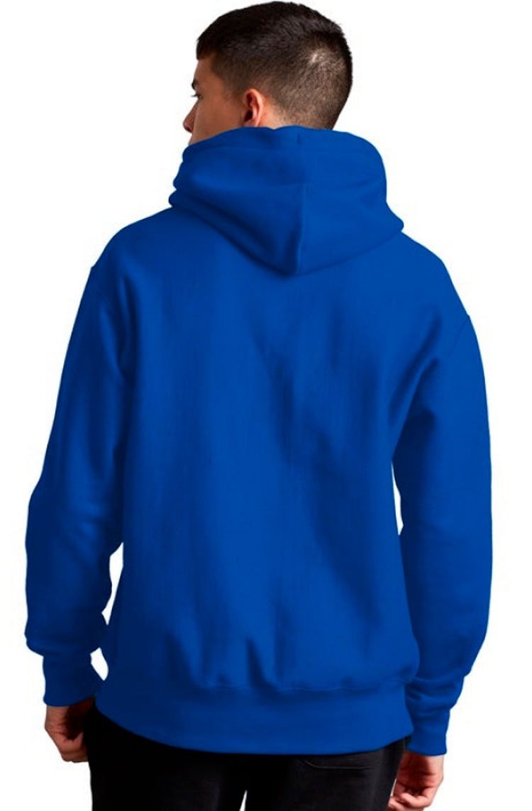 Moletom Champion Canguru Life T Reverse Weave Script Logo Azul/Branco - NewSkull