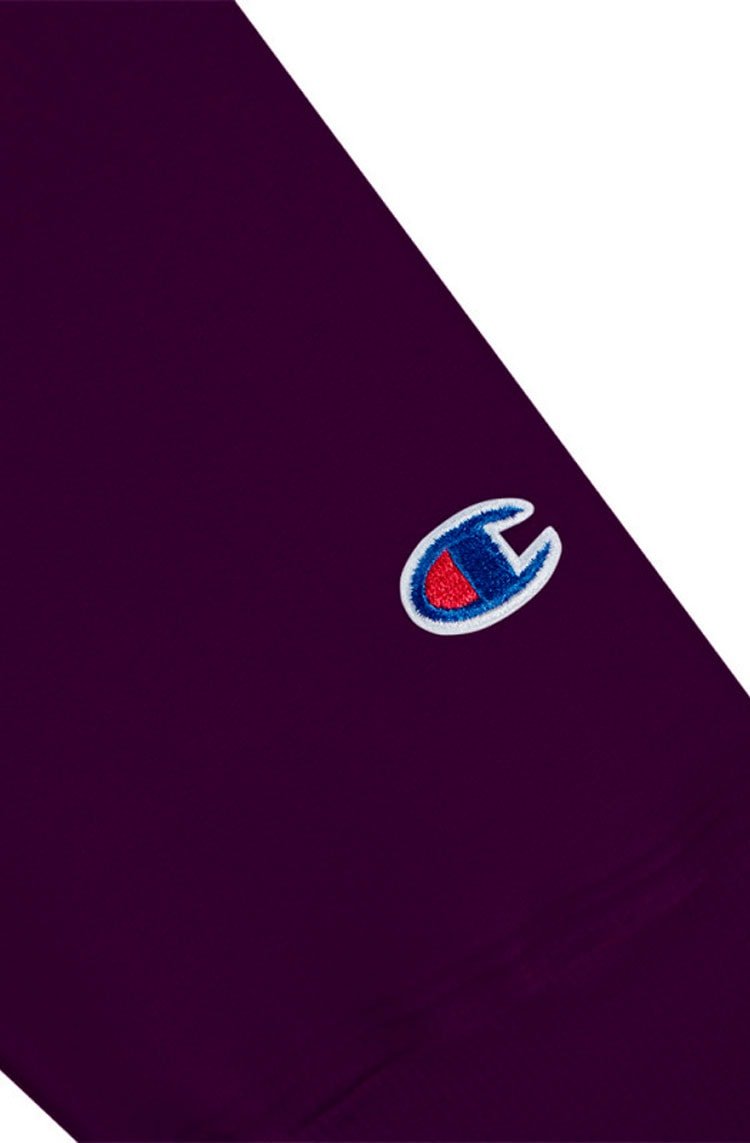 Moletom Champion Canguru Life T Reverse Weave Script Logo Bordo/Branco - NewSkull