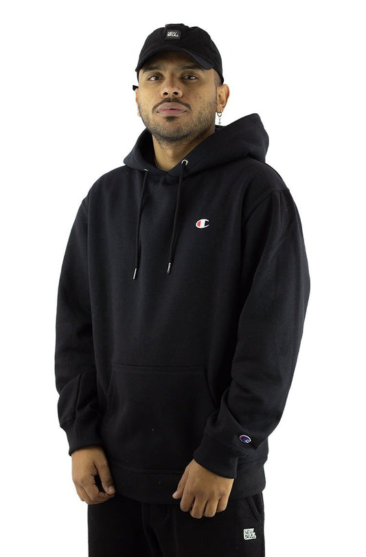 Moletom Champion Canguru Super Fleece C Logo Embroidery Color Preto/Branco - NewSkull