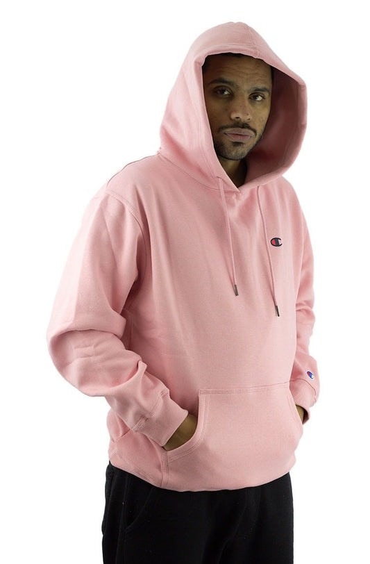 Moletom Champion Canguru Super Fleece C Logo Embroidery Color Rosa/Preto - NewSkull
