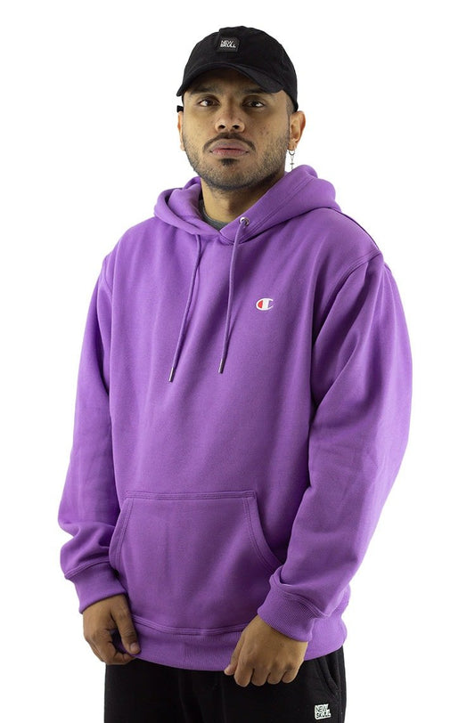 Moletom Champion Canguru Super Fleece C Logo Embroidery Color Roxo/Branco - NewSkull
