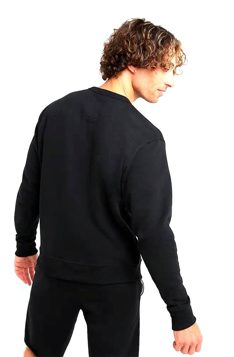 Moletom Champion Careca Graphic Ink Preto/Branco - NewSkull