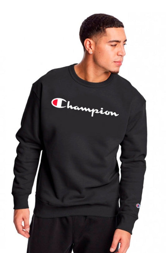 Moletom Champion Careca Powerblend Preto/Branco - NewSkull