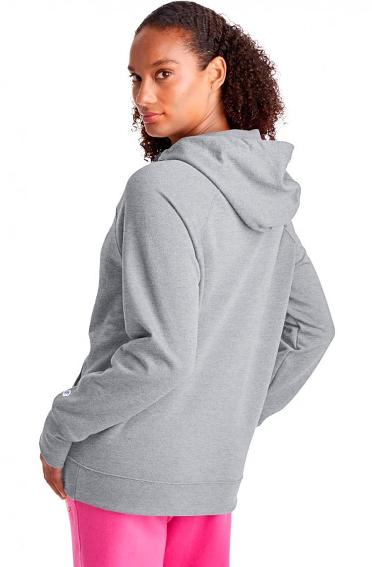 Moletom Champion Feminino Classic Cinza/Azul - NewSkull