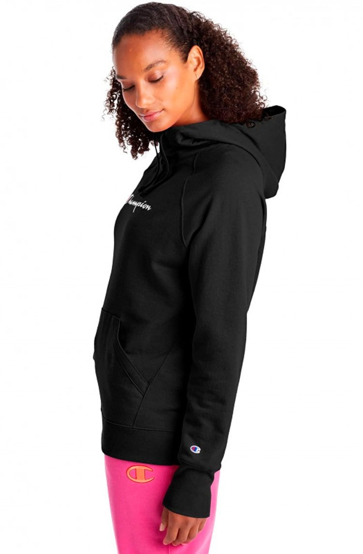 Moletom Champion Feminino Classic Preto/Branco - NewSkull