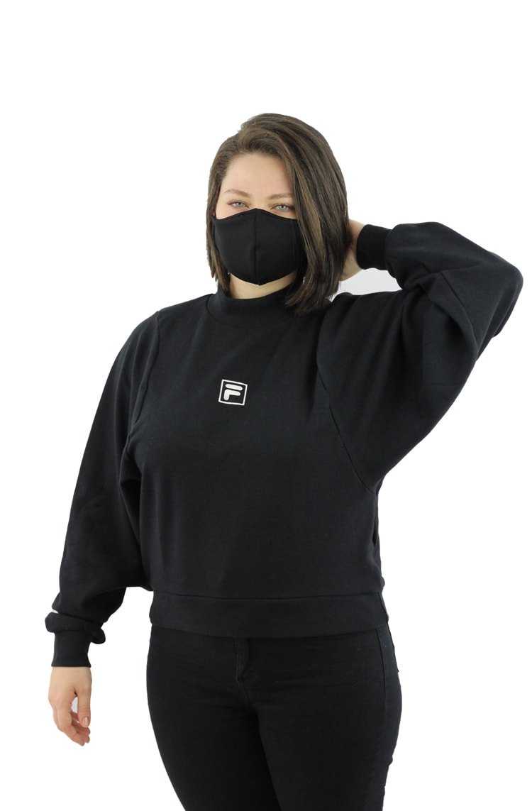 Moletom FILA Fbox Feminino Preto/Branco - NewSkull