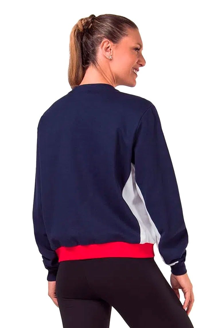 Moletom FILA Trail Feminino Summer Azul/Vermelho - NewSkull