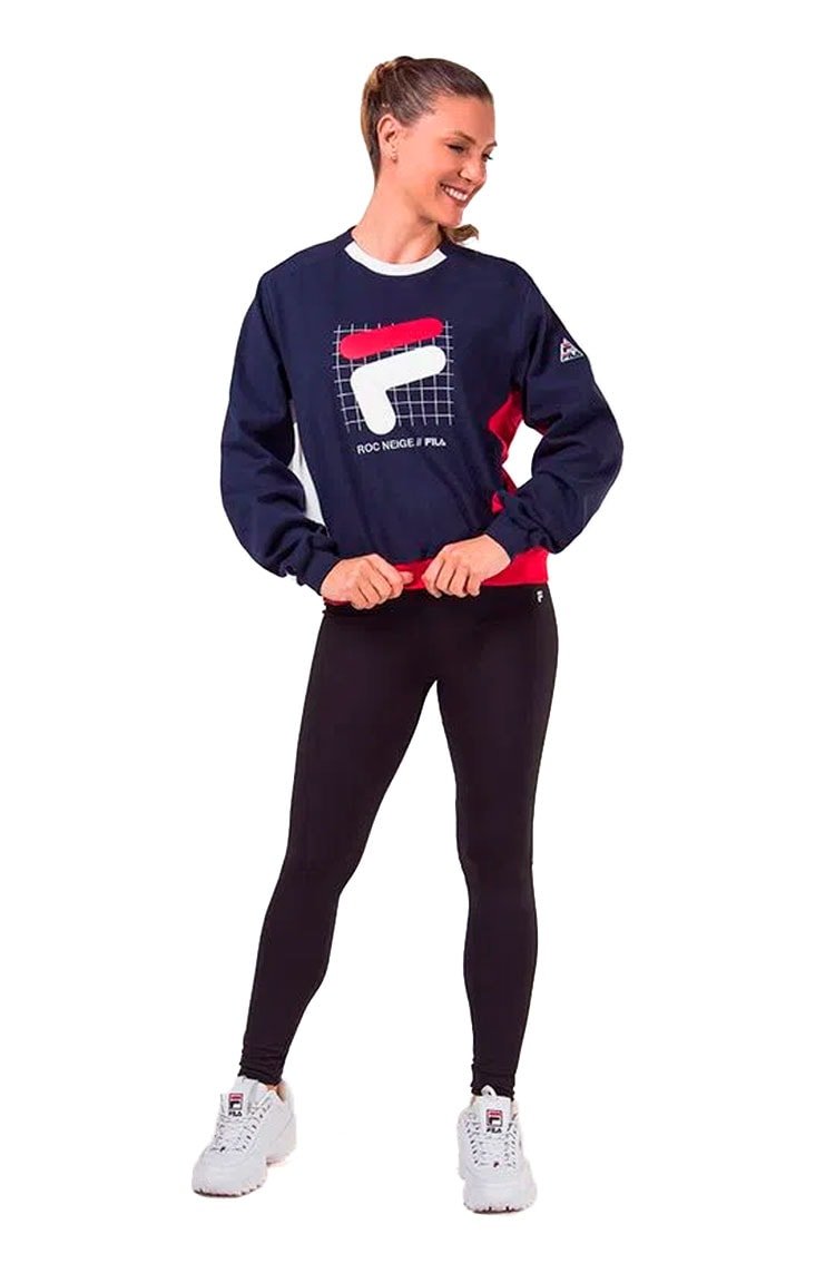 Moletom FILA Trail Feminino Summer Azul/Vermelho - NewSkull