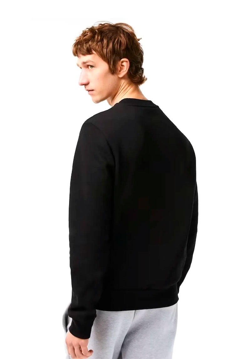 Moletom Lacoste Masculino Classic Gola Careca Preto - NewSkull