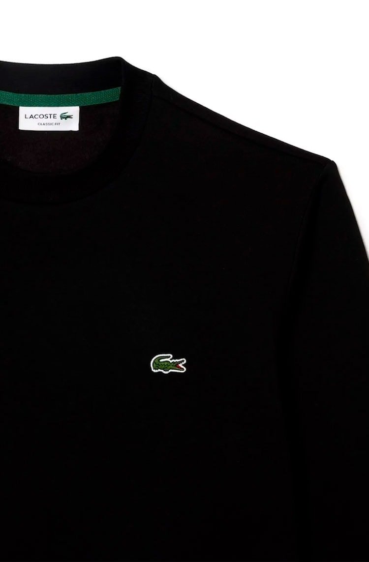 Moletom Lacoste Masculino Classic Gola Careca Preto - NewSkull