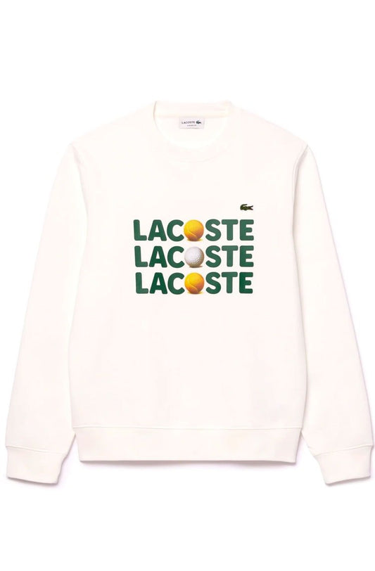 Moletom Lacoste Masculino Classic Logo Tênis Triplo Branco - NewSkull
