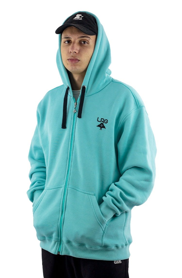 Moletom LRG Canguru Aberto Logo Plus Arvore Azul Claro/Preto - NewSkull