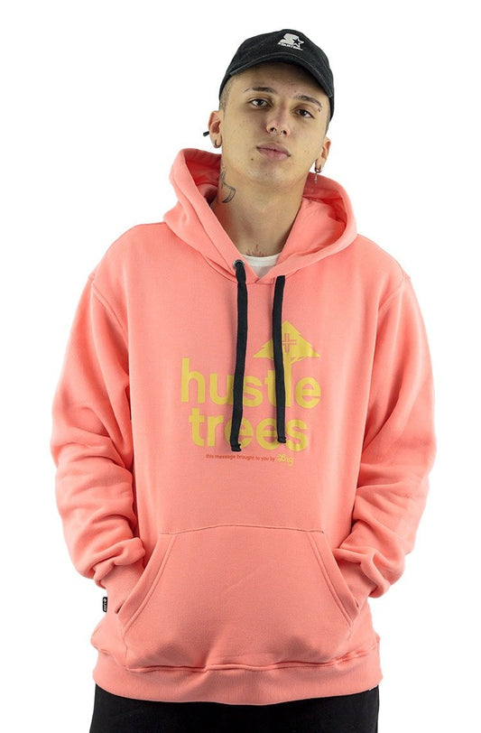 Moletom LRG Canguru Fechado Hustle Trees Rosa/Amarelo - NewSkull