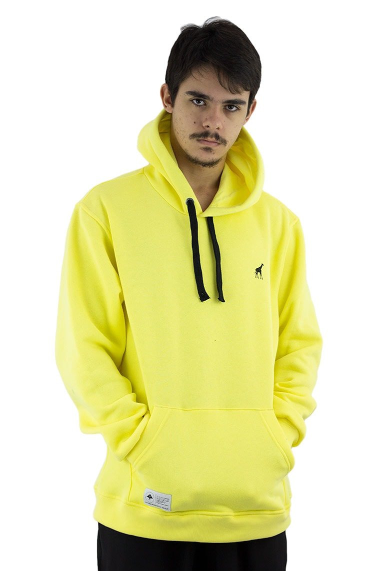 Moletom LRG Canguru Fechado Lifted Girafa Amarelo/Preto - NewSkull