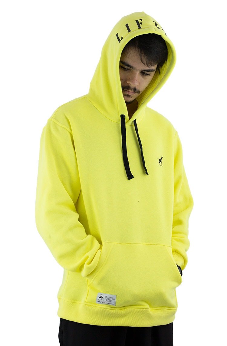 Moletom LRG Canguru Fechado Lifted Girafa Amarelo/Preto - NewSkull