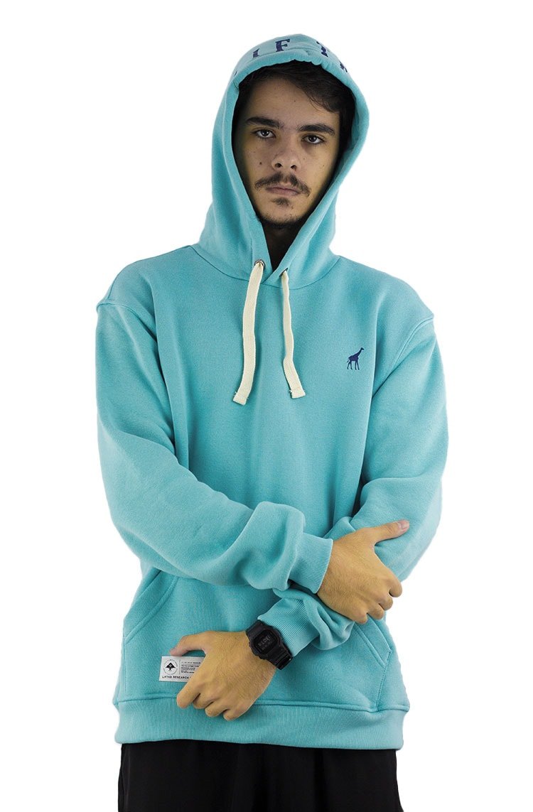 Moletom LRG Canguru Fechado Lifted Girafa Azul/Preto - NewSkull