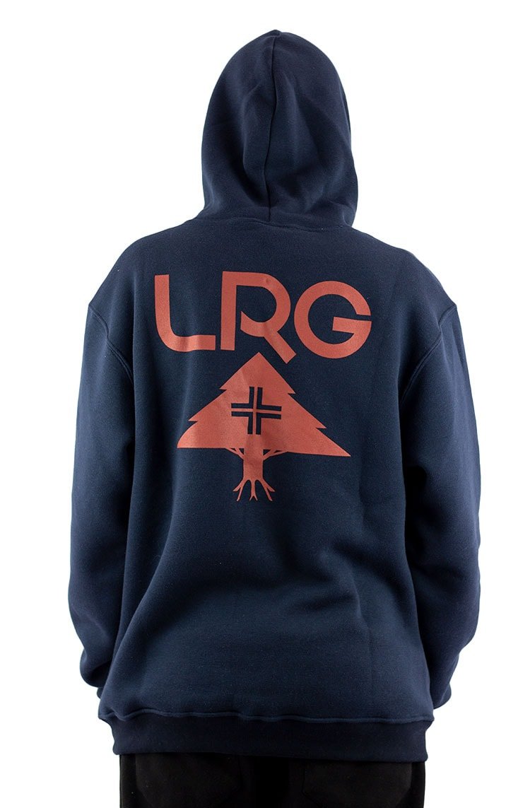 Moletom LRG Canguru Fechado Logo Arvore Azul/Vermelho - NewSkull