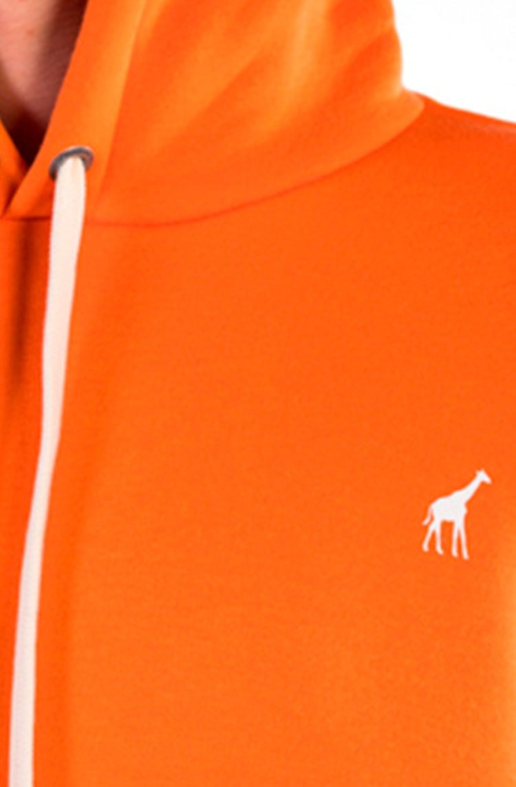 Moletom LRG Canguru Fechado Logo Giraffe Laranja/Branco - NewSkull